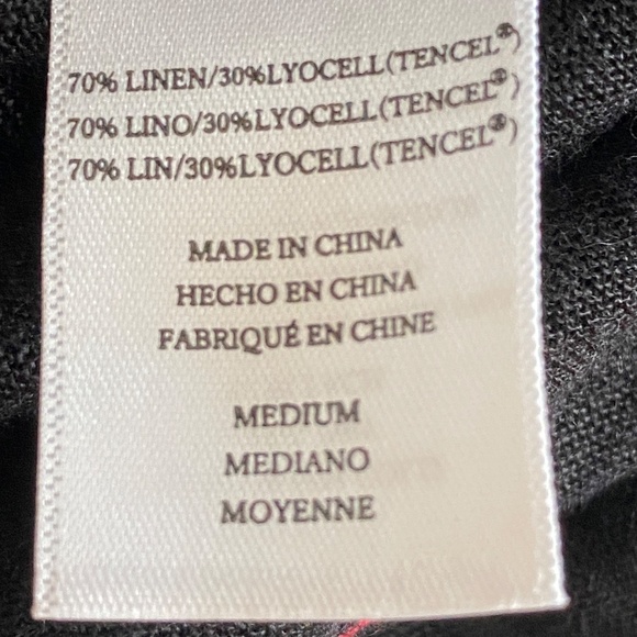 Rails Cara Black Rainbow Cactus Linen Blend Tee Size Medium - Picture 12 of 13